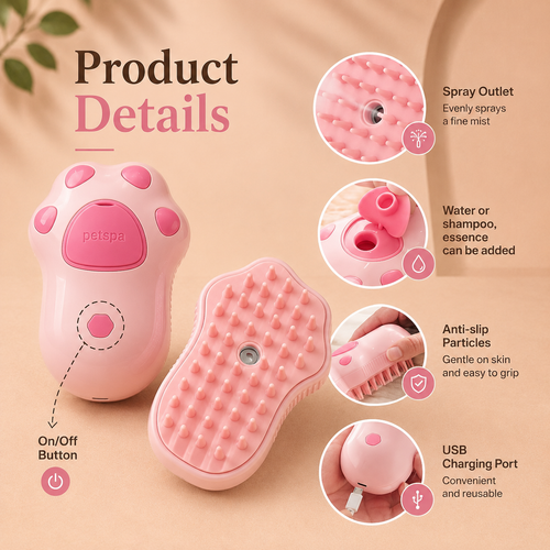 PawSpa™ Electric Pet Grooming Brush